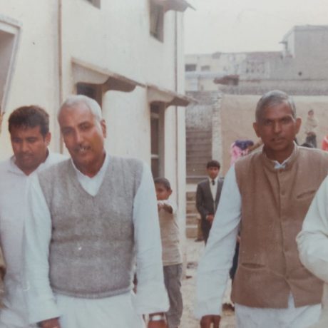 Prof. Parmanand Adhir with haryana cm om prakash chautala – from Sudhir Tanwar Adhir's Archive